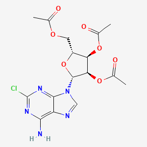 molecular formula C16H18ClN5O7 B13844928 6-Amino-2-chloro-9-(2',3',5'-tri-O-acetyl-b-D-ribofuranosyl)purine 