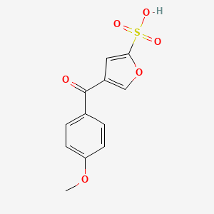 4-(4-Methoxybenzoyl)furan-2-sulfonic acid