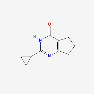 molecular formula C10H12N2O B1384495 2-环丙基-3H,4H,5H,6H,7H-环戊[d]嘧啶-4-酮 CAS No. 1247517-44-7