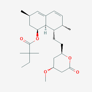 molecular formula C26H40O5 B13844957 [(1S,3R,7S,8S,8aR)-8-[2-[(2R,4R)-4-methoxy-6-oxooxan-2-yl]ethyl]-3,7-dimethyl-1,2,3,7,8,8a-hexahydronaphthalen-1-yl] 2,2-dimethylbutanoate 