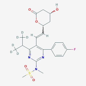 N-[4-(4-Fluorophenyl)-6-(1-methylethyl-d6)-5-[(1E)-2-[(2S,4R)-tetrahydro-4-hydroxy-6-oxo-2H-pyran-2-yl]ethenyl]-2-pyrimidinyl]-N-methylmethanesulfonamide; Rosuvastatin-5S-lactone-d6