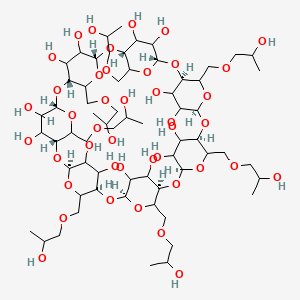 (1R,3S,6R,8S,11R,13S,16R,18S,21R,23S,26R,28S,31R,33S)-5,10,15,20,25,30,35-heptakis(2-hydroxypropoxymethyl)-2,4,7,9,12,14,17,19,22,24,27,29,32,34-tetradecaoxaoctacyclo[31.2.2.23,6.28,11.213,16.218,21.223,26.228,31]nonatetracontane-36,37,38,39,40,41,42,43,44,45,46,47,48,49-tetradecol