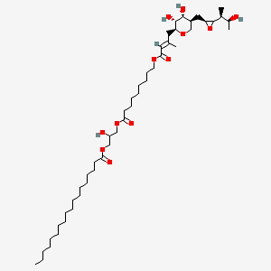 3-((9-(((E)-4-((2S,3R,4R,5S)-3,4-Dihydroxy-5-(((2S)-3-((2S,3S)-3-hydroxybutan-2-yl)oxiran-2-yl)methyl)tetrahydro-2H-pyran-2-yl)-3-methylbut-2-enoyl)oxy)nonanoyl)oxy)-2-hydroxypropyl Stearate