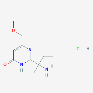 molecular formula C10H18ClN3O2 B1384505 2-(2-Aminobutan-2-yl)-6-(methoxymethyl)-3,4-dihydropyrimidin-4-one hydrochloride CAS No. 1354950-22-3