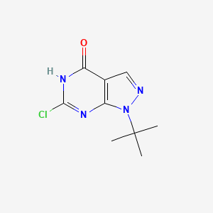 molecular formula C9H11ClN4O B1384511 1-tert-butyl-6-chloro-1H,4H,5H-pyrazolo[3,4-d]pyrimidin-4-one CAS No. 927838-01-5