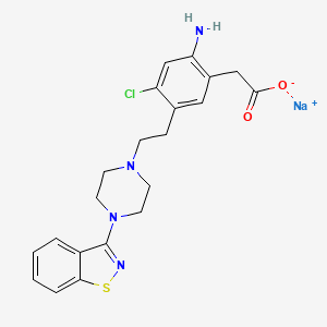 molecular formula C21H22ClN4NaO2S B13845127 Ziprasidone Amino Acid Sodium Salt(Ziprasidone Impurity C) 