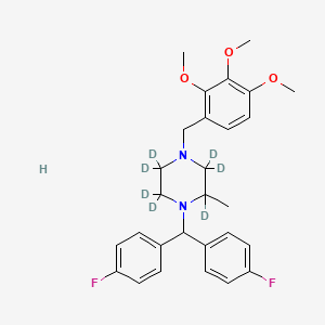 1-[Bis(4-fluorophenyl)methyl]-2,2,3,3,5,5,6-heptadeuterio-6-methyl-4-[(2,3,4-trimethoxyphenyl)methyl]piperazine;deuterium monohydride