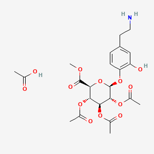 Dopamine 4-O-beta-D-Glucopyranosiduronic Acid Methyl Ester 2,3,4-Triacetate Acetate