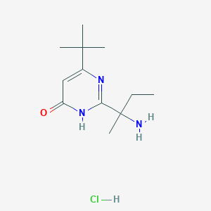 2-(2-Aminobutan-2-yl)-6-tert-butyl-3,4-dihydropyrimidin-4-one hydrochloride