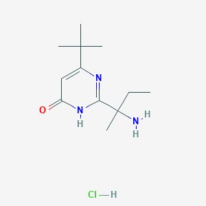 molecular formula C12H22ClN3O B1384516 2-(2-氨基丁-2-基)-6-叔丁基-3,4-二氢嘧啶-4-酮盐酸盐 CAS No. 1354952-18-3