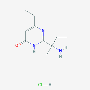 2-(2-Aminobutan-2-yl)-6-ethyl-3,4-dihydropyrimidin-4-one hydrochloride