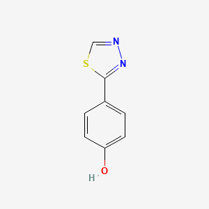 molecular formula C8H6N2OS B1384520 4-(1,3,4-Thiadiazol-2-yl)phenol CAS No. 855422-98-9