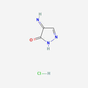 molecular formula C3H4ClN3O B13845201 4-Amino-3H-pyrazol-3-one Hydrochloride 