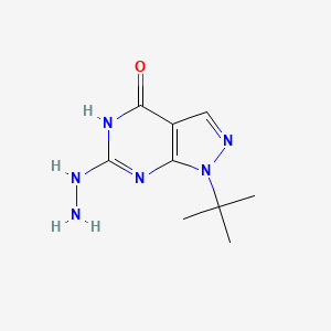 1-tert-butyl-6-hydrazinyl-1H,4H,5H-pyrazolo[3,4-d]pyrimidin-4-one