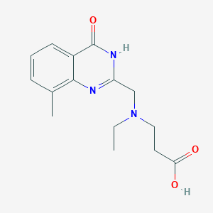 molecular formula C15H19N3O3 B1384529 3-{Ethyl[(8-methyl-4-oxo-3,4-dihydroquinazolin-2-yl)methyl]amino}propanoic acid CAS No. 1179747-61-5