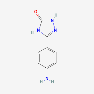 molecular formula C8H8N4O B1384532 3-(4-aminophenyl)-4,5-dihydro-1H-1,2,4-triazol-5-one CAS No. 62036-31-1