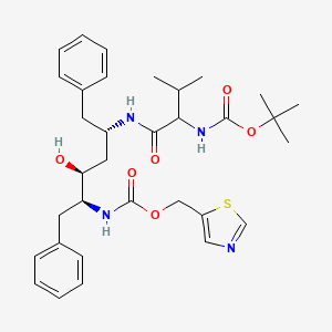 tert-butyl N-[1-[[(2S,4S,5S)-4-hydroxy-1,6-diphenyl-5-(1,3-thiazol-5-ylmethoxycarbonylamino)hexan-2-yl]amino]-3-methyl-1-oxobutan-2-yl]carbamate