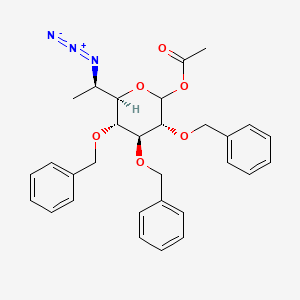 (3R,4S,5R,6R)-6-(1-Azidoethyl)-3,4,5-tris(benzyloxy)tetrahydro-2H-pyran-2-yl Acetate