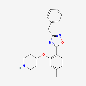 3-Benzyl-5-(4-methyl-2-piperidin-4-yloxyphenyl)-1,2,4-oxadiazole