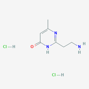 molecular formula C7H13Cl2N3O B1384536 2-(2-氨基乙基)-6-甲基-4-嘧啶醇二盐酸盐 CAS No. 1390654-29-1