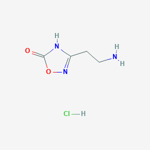 molecular formula C4H8ClN3O2 B1384538 3-(2-氨基乙基)-2,5-二氢-1,2,4-恶二唑-5-酮盐酸盐 CAS No. 1442432-29-2