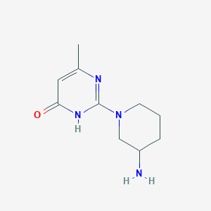 molecular formula C10H16N4O B1384539 2-(3-氨基哌啶-1-基)-6-甲基嘧啶-4(3H)-酮 CAS No. 1502031-11-9