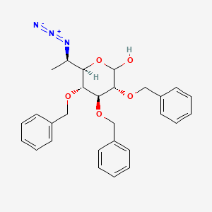 (3R,4S,5R,6R)-6-(1-Azidoethyl)-3,4,5-tris(benzyloxy)tetrahydro-2H-pyran-2-ol