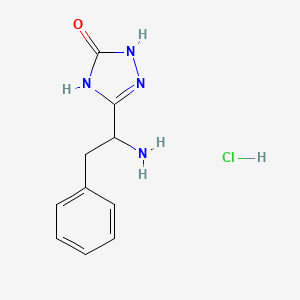 molecular formula C10H13ClN4O B1384542 3-(1-氨基-2-苯乙基)-1H-1,2,4-三唑-5(4H)-酮盐酸盐 CAS No. 1674389-85-5