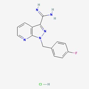 1-(4-Fluorobenzyl)-1H-pyrazolo[3,4-b]pyridine-3-carboximidamide Hydrochloride