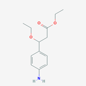 molecular formula C13H19NO3 B13845479 Ethyl 3-(4-aminophenyl)-3-ethoxypropanoate 