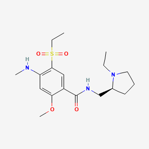 Benzamide, N-(((2S)-1-ethyl-2-pyrrolidinyl)methyl)-5-(ethylsulfonyl)-2-methoxy-4-(methylamino)-