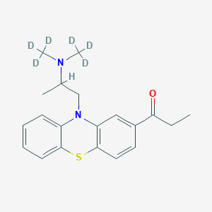 molecular formula C20H24N2OS B13845494 1-[10-[2-(Dimethylamino)propyl]phenothiazin-2-yl-1-propanone-d6 