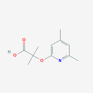 molecular formula C11H15NO3 B13845537 2-(4,6-Dimethylpyridin-2-yl)oxy-2-methylpropanoic acid 