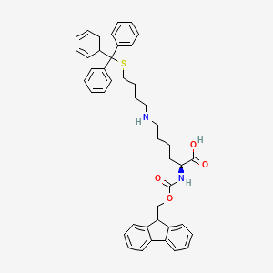 (S)-2-((((9H-Fluoren-9-yl)methoxy)carbonyl)amino)-6-((4-(tritylthio)butyl)amino)hexanoic Acid