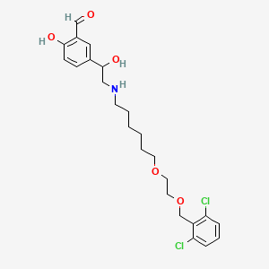 5-[2-[6-[2-[(2,6-Dichlorophenyl)methoxy]ethoxy]hexylamino]-1-hydroxyethyl]-2-hydroxybenzaldehyde