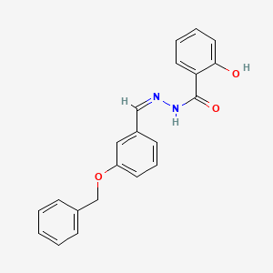 molecular formula C21H18N2O3 B13845633 2-Hydroxy-2-[[3-(phenylmethoxy)phenyl]methylene]HydrazideBenzoicAcid 