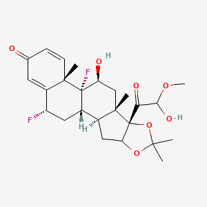 (6a,11b,16a)-6,9-Difluoro-11,21-dihydroxy-21-methoxy-16,17-[(1-methylethylidene)bis(oxy)]-pregna-1,4-diene-3,20-dione