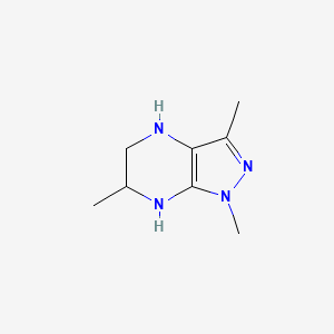 molecular formula C8H14N4 B1384564 1,3,6-三甲基-1H,4H,5H,6H,7H-吡唑并[3,4-b]吡嗪 CAS No. 1375472-98-2