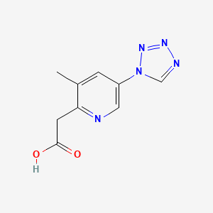 2-[3-Methyl-5-(tetrazol-1-yl)pyridin-2-yl]acetic acid