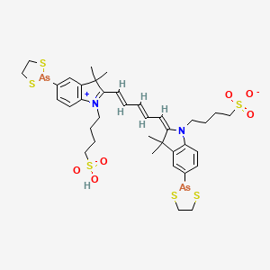 molecular formula C37H48As2N2O6S6 B1384568 双(二噻吩并噻唑基)-双(磺丁基)花菁5 CAS No. 1069134-33-3