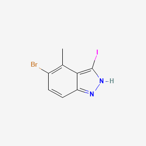 molecular formula C8H6BrIN2 B13845685 5-Bromo-3-iodo-4-methyl-1H-indazole 