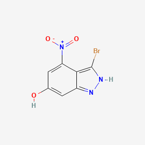 molecular formula C7H4BrN3O3 B1384569 3-溴-6-羟基-4-硝基-1H-吲唑 CAS No. 1082041-19-7
