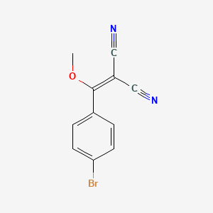 molecular formula C11H7BrN2O B13845711 2-((4-Bromophenyl)(methoxy)methylene)malononitrile 