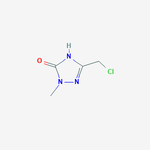 molecular formula C4H6ClN3O B1384572 3-(chloromethyl)-1-methyl-4,5-dihydro-1H-1,2,4-triazol-5-one CAS No. 1432679-72-5