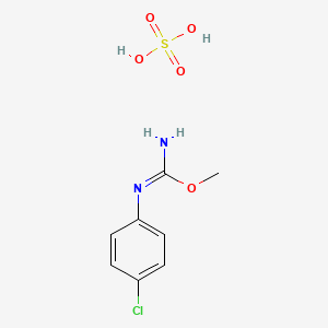 molecular formula C8H11ClN2O5S B13845724 methyl N'-(4-chlorophenyl)carbamimidate;sulfuric acid 