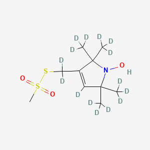 molecular formula C10H19NO3S2 B13845730 S-[[2,5-Dihydro-1-hydroxy-2,2,5,5-tetra(methyl-d3)-1H-pyrrol-3-yl-4-d]methyl-d2] methanesulfonothioate CAS No. 1020719-01-0