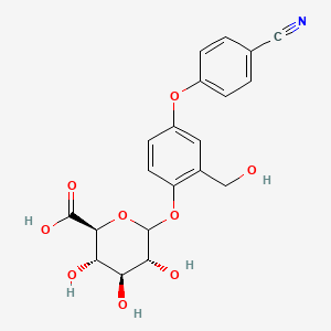 molecular formula C20H19NO9 B13845731 (2S,3S,4S,5R)-6-[4-(4-cyanophenoxy)-2-(hydroxymethyl)phenoxy]-3,4,5-trihydroxyoxane-2-carboxylic acid 