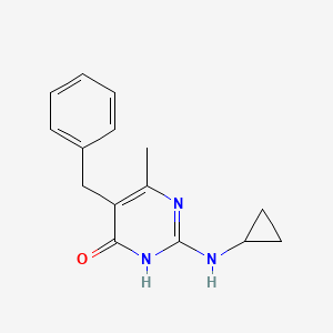 molecular formula C15H17N3O B1384574 5-苄基-2-(环丙基氨基)-6-甲基嘧啶-4(3H)-酮 CAS No. 1379811-74-1