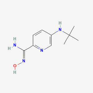 molecular formula C10H16N4O B1384575 5-(tert-butylamino)-N'-hydroxypyridine-2-carboximidamide CAS No. 1443987-56-1