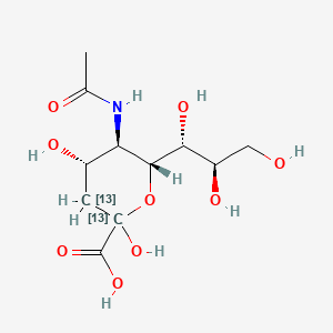 molecular formula C11H19NO9 B13845764 N-Acetyl-D-[2,3-13C2]neuraminic Acid 